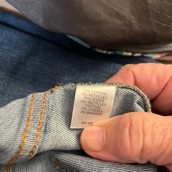 Jjill blue denim cuffed crops - Picture 3 of 4